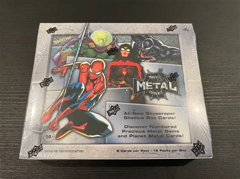 2022 marvel metal box|2022 skybox metal universe spider man.